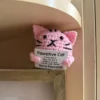 Cute handcrafted knitted cat doll with card room decor crochet positive cat doll ornament christams gifts home decoration 2