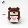 Crochet emotional support crochet new kintted positive doll funny gifts for friend table bookshelf decoration 3