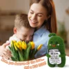 Funny crochet positive pickle plush dolls with card mothers day gift for mom from daughter or son handmade knitted pickle doll 5