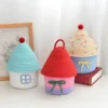 Cute storage basket desktop sundries storage box snack toys organizer hand woven make up basket home decor 3