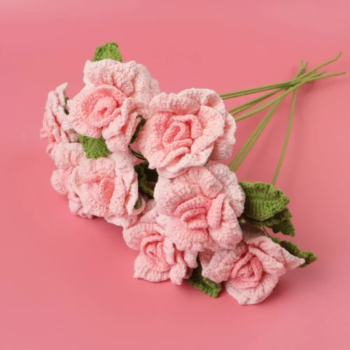 Rose Knitted Flowers Crochet Wedding Bouquet Flower Knitted Bouquet Home Party Decor Friends Gift Graduation Bouquet 1 Rose knitted flowers crochet wedding bouquet flower knitted bouquet home party decor friends gift graduation bouquet 1