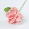 New crochet flowers bouquet creative knitted flower wedding decor artificial flower knitting bouquet home decor 2