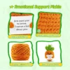 Positive crochet carrot doll with affirmation card home room decoration funny handmade plush wool doll ornaments christmas gifts 2
