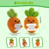 Positive crochet carrot doll with affirmation card home room decoration funny handmade plush wool doll ornaments christmas gifts 4