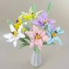 2025 lily crochet flowers creative lily crochet flower bouquet kintted plant wedding decor table home decor gift 1