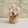 2025 knitted flowers potted cute crochet flowers knitting flower wedding guest gift crochet rose sunflower table decor 6