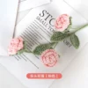 1pc rose knit flower creative crochet flowers bouquet crochet woven flowers wedding decor gift home decor 5