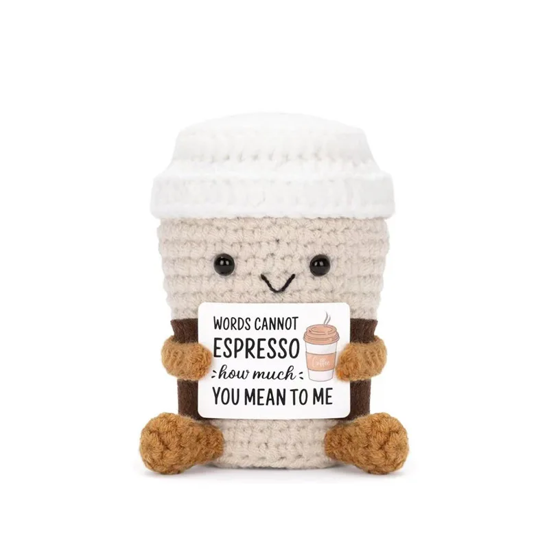 Crochet ball emotional support positive crochet doll funny gifts for boyfriends emotional support kintted toy 5