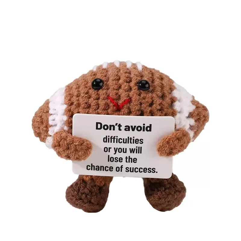 Crochet ball emotional support positive crochet doll funny gifts for boyfriends emotional support kintted toy 3