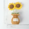Retro crochet sunflowers artificial flowers decoration handwoven crochet plants kintted flower table decor 3