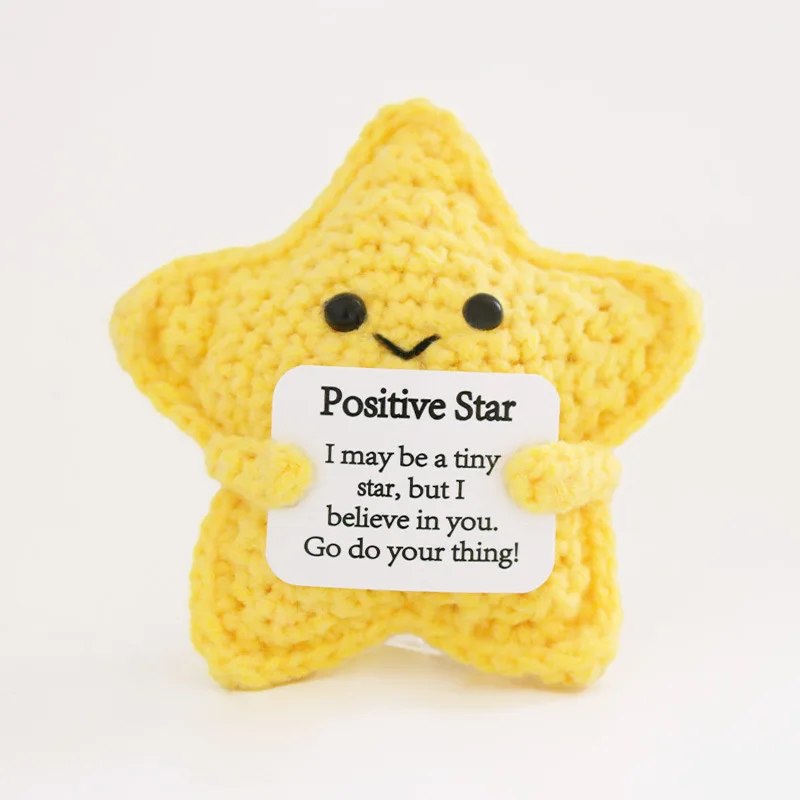 Kawaii cake crochet doll emotional support doll desk accessories handmade small gifts positive crochet home decor 6