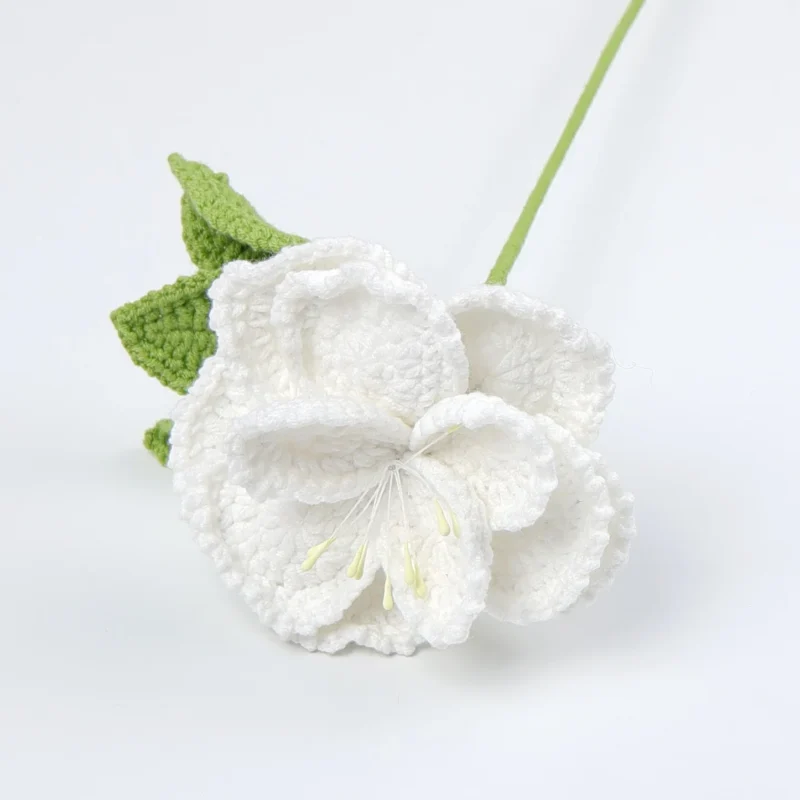 New crochet flowers bouquet creative knitted flower wedding decor artificial flower knitting bouquet home decor 5