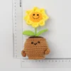 Cute crochet sunflowers with potted funny kintted flower car table decor handwoven plant gift graduation gifts 4