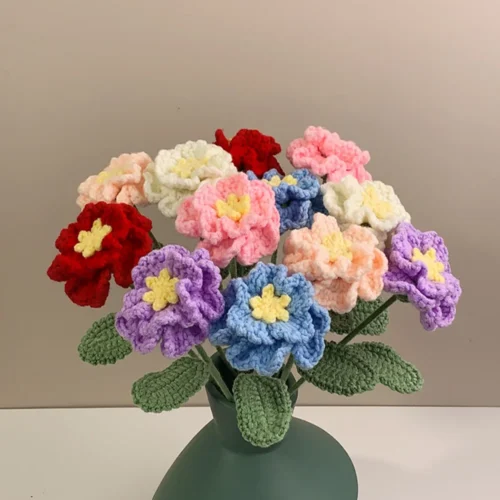 Peony Crochet Flower Bouquet Creative Knitted Flowers Knitting Flower Handwoven Plant Home Decor Gift 1 Peony crochet flower bouquet creative knitted flowers knitting flower handwoven plant home decor gift 1