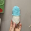 Crochet emotional support chill pill caring gifts desktop ornament handmade knitted emergency pills with card home room decor 5