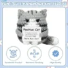 New crochet cat doll ornament home room decoration handmade knitted positive energy cat doll with card christmas party gifts 3