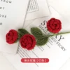 1pc rose knit flower creative crochet flowers bouquet crochet woven flowers wedding decor gift home decor 4