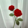 Mini rose crochet flowers creative knitted flowers crochet woven flower bouquet wedding party home decor gift 3