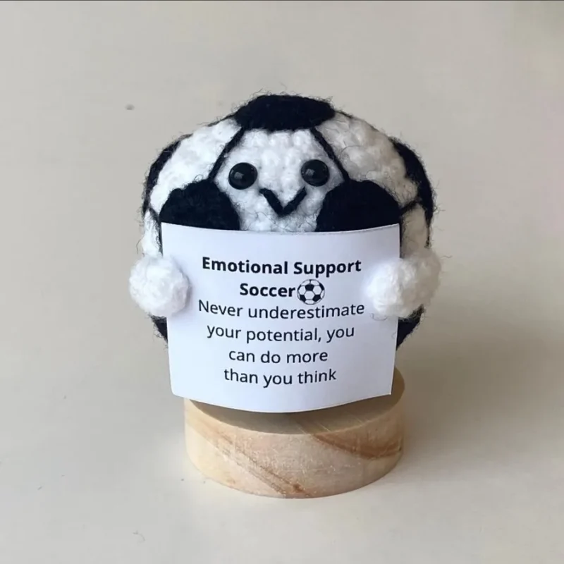 Crochet ball emotional support positive crochet doll funny gifts for boyfriends emotional support kintted toy 2