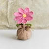 2025 knitted flowers potted cute crochet flowers knitting flower wedding guest gift crochet rose sunflower table decor 5