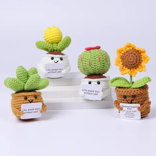 Mini Cute Crochet Flowers Finished Handmade Cactus Heart Potted Plants Handmade Bouquets Home Desktop Decoration Christmas Gift 1 Mini cute crochet flowers finished handmade cactus heart potted plants handmade bouquets home desktop decoration christmas gift 1