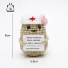 Crochet emotional support crochet new kintted positive doll funny gifts for friend table bookshelf decoration 4