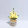 Bell orchid crochet flowers pot creative knitting flower potted cute crochet plant table home decor artificial flower 4