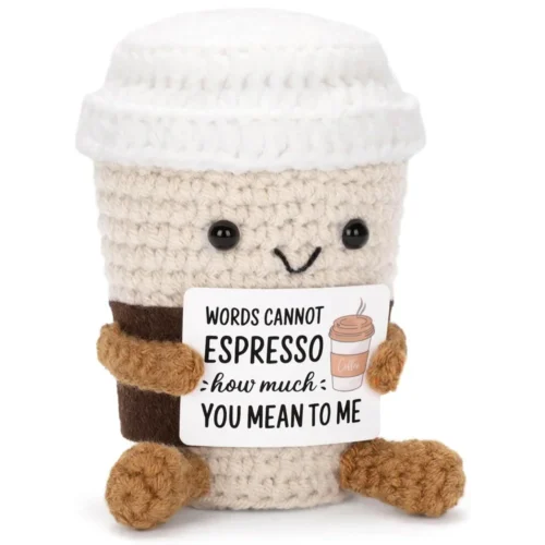 Funny Crochet Emotional Support Coffee Doll With Card Desktop Ornament Handmade Knitted Coffee Dolls Christmas Gifts Home Decor 1 Funny crochet emotional support coffee doll with card desktop ornament handmade knitted coffee dolls christmas gifts home decor 1