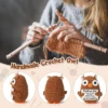Funny crochet positive inspirational emotional support owl doll home room decoration handmade knitted owl desktop ornament gift 3