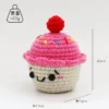 Kawaii cake crochet doll emotional support doll desk accessories handmade small gifts positive crochet home decor 3