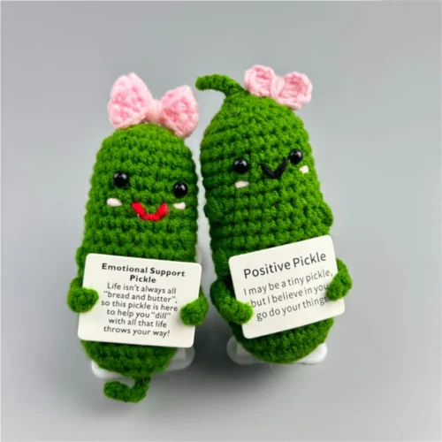 Handmade Emotional Support Pickle Positive Cucumber Dolls Home Decoration Funny Kawaii Yarn Knitting Gifts Living Room Decor 1 Handmade emotional support pickle positive cucumber dolls home decoration funny kawaii yarn knitting gifts living room decor 1