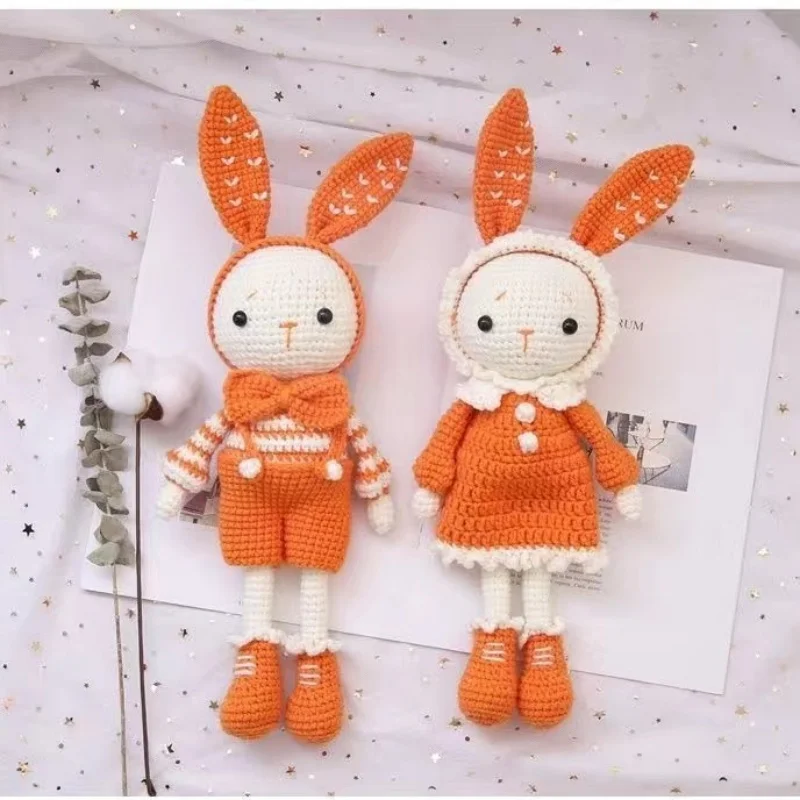 Handmade knitting rabbit materials crochet for knittin dolly knit and crochet craft set kit yarn knitting for beginners 4