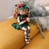 Christmas crochet girls set amigurumi handmade knittin doll diy hook materials kit for christmas decoration crafts child gifts 5