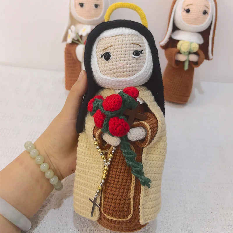 Handmade catholic saints doll religious gift for baptism, first communion santa clara santa catarina santa teresinha christmas 4