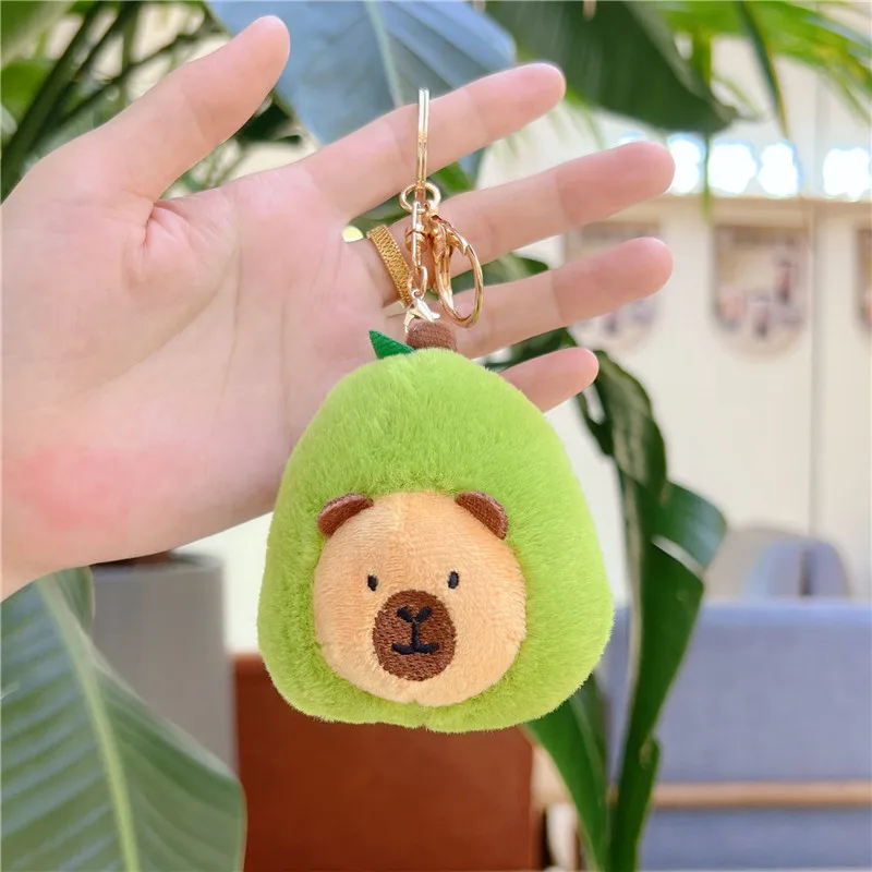 12 15cm cartoon anime capybara plush keychains dolls small pendant backpack hangings for kids birthday christmas gift 5