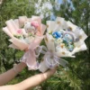 Christmas gifts cartoon sanrio plush bouquet my melody kuromi cinnamoroll kt cat plush doll toy valentine graduation gifts 6