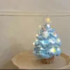 Handmade crochet christmas trees needlework crochet diy material kit hook knitting yarn xmas tree home decor christmas gifts 6