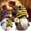 Easter faceless doll bumble bee striped gnome scandinavian tomte nisse swedish honey bee elfs home old man dolls gifts toys 3