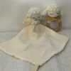 Customized name baby soother appease towel bib soft bunny rabbit bear sleeping doll teether infants comfort sleeping blanket 3
