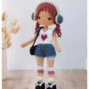 Crochet girls amigurumi crochet doll hook material set knitting yarn for home accessories pattern craft toy handmade ornaments 3