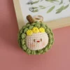 Creative crochet keychains handmade durian doll keychains knitting handmaking cartoon knitted keyring for keys handmade gifts 6