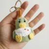 Handmade creative crochet stuffed key chain kawaii knitted cartoon yali doll key ring pendant car schoolbag keychain 1