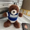 New teddy bear plush doll toys lovely little bear doll in sweater for valentine's day birthday gift child holiday baby toys 3