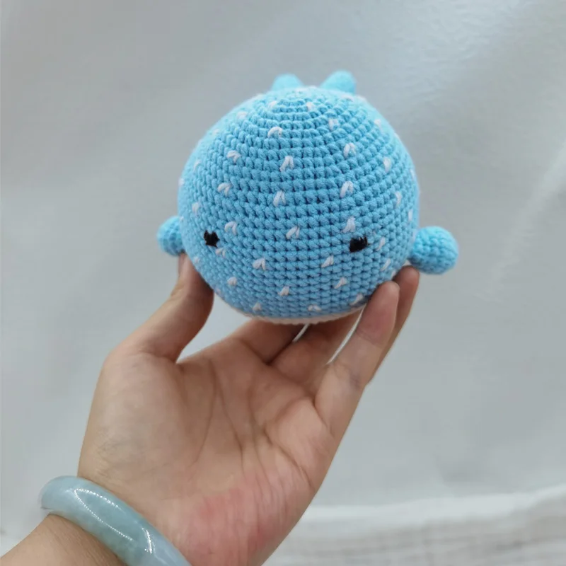 1pc baby nursing cute cartoon crochet whale pendant rattle for baby mobile pram crib ring accessories newborn grasping toys slee 2