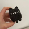Handmade crochet cat keychains finished knitting animal dolly keyring cartoon cute small cat charms yarn for hook backpack gifts 6