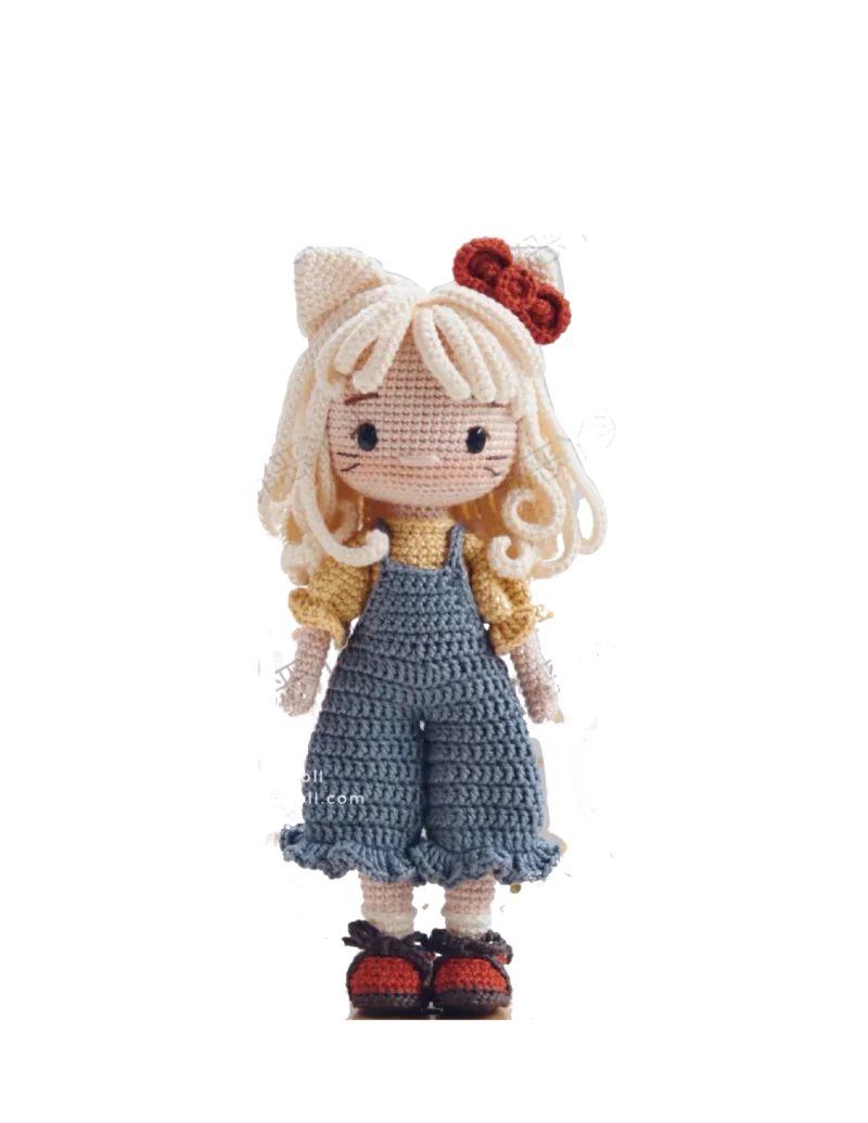 Handmade crochet girls set amigurumi crochet doll diy hook kit for knitting yarn accessories pattern crafts supplies decoration 4