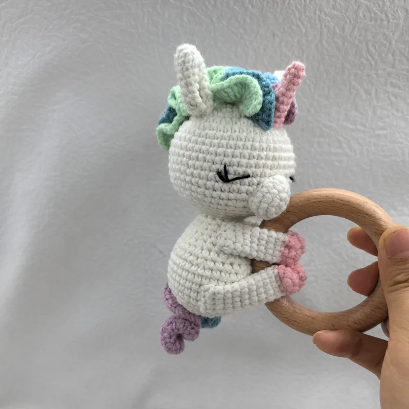 Baby security blanket towel feeding bib soft towel cotton burping cloth infant shower gift knitted lovely animal rattle sleep to 6