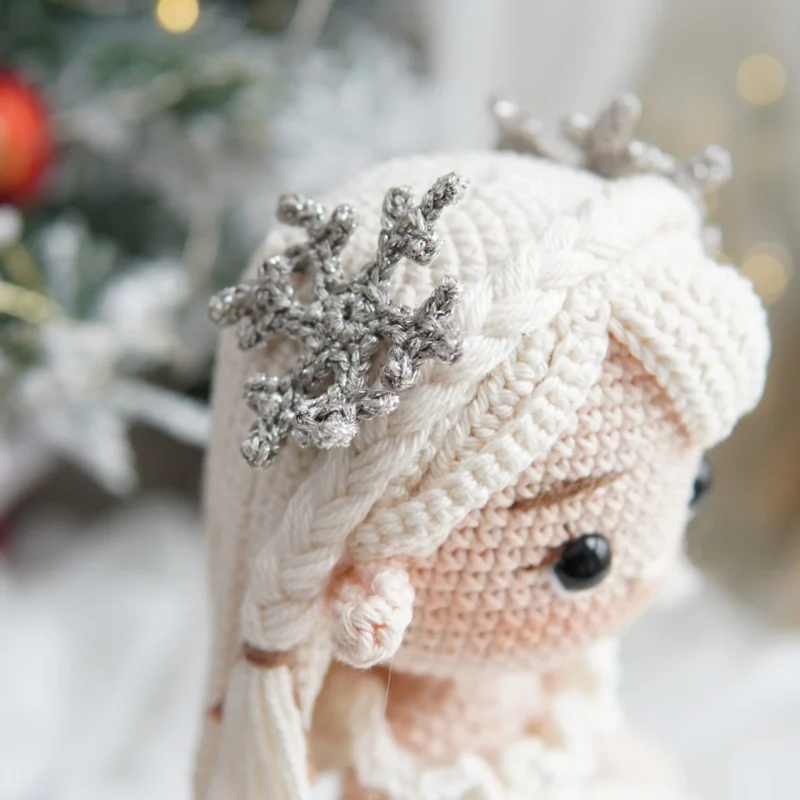 Christmas crochet girls set amigurumi handmade knittin doll diy hook materials kit for christmas decoration crafts child gifts 2