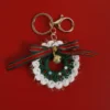 10cm stuffed plants christams tress handmade crochet keychains small pendant christams tree hangings decoration 3