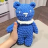 Handmade crochet bear stuffed knit and crochet toy knitting amigurumi knitting needles hook finished children's birthday gift 4